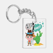 Cowboy und Pferd Schlüsselanhänger (Vorderseite links)