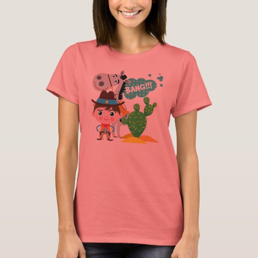Cowboy und Pferd T-Shirt (Vorderseite)