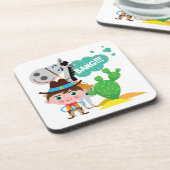 Cowboy und Pferd Untersetzer (Linke Seite)