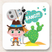 Cowboy und Pferd Untersetzer (Vorderseite)