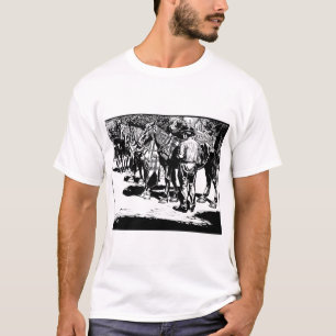 Cowboy und Pferde Western Rodeo T-Shirt