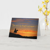 Cowboy-und PferdeLandkreis-Western-Beileids-Karte Karte (Gelbe Blume)