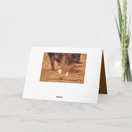 Cowboy und Pferdevater Karte (Rückseite)