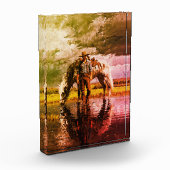 Cowboy und Reitstall Kunst - Western Fotoblock (Links)