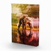 Cowboy und Reitstall Kunst - Western Fotoblock (Rechts)