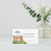 Cowboy und sein Pony Horse Boy Diaper Raffle Visitenkarte (Stehend Vorderseite)