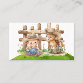 Cowboy und sein Pony Horse Boy Diaper Raffle Visitenkarte (Rückseite)