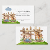 Cowboy und sein Pony Horse Boy Diaper Raffle Visitenkarte (Vorne/Hinten)