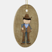Cowboy und Sheriffs Abzeichen Keramik Ornament (Rechts)