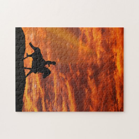 Cowboy und Sunset Super Challenging Puzzle (Horizontal)