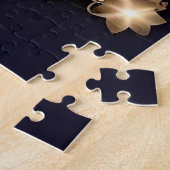 Cowboy und Weibchen Schwarz und Gold Puzzle (Seite)