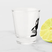 Cowboy und Western des Pferdes Silhouette Schnapsglas (Links)