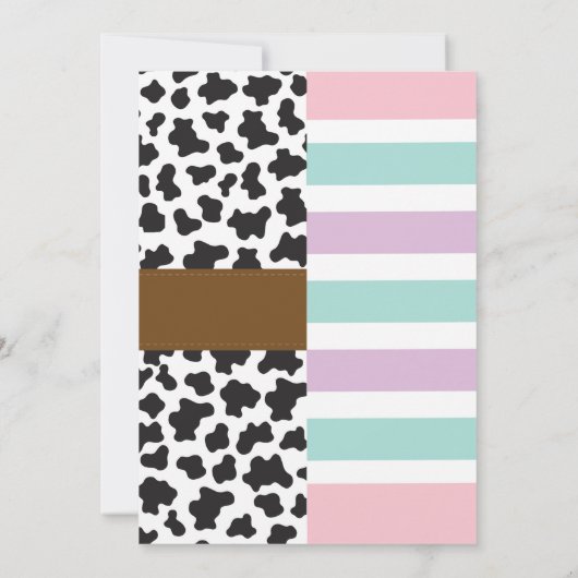 Cowboy & Unicorn Boys Girls Birthday Invites Einladung (Rückseite)