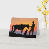 COWBOY-UNTERNEHMEN KARTE (Gelbe Blume)