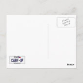 Cowboy Up! CWBY UP Texas-Lizenzplatte Postkarte (Rückseite)