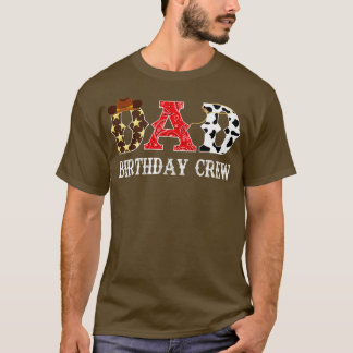 Cowboy Vater Birthday Crew Western Rodeo Thema Bir T-Shirt