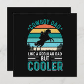 Cowboy-Vater Einladung (Vorne/Hinten)