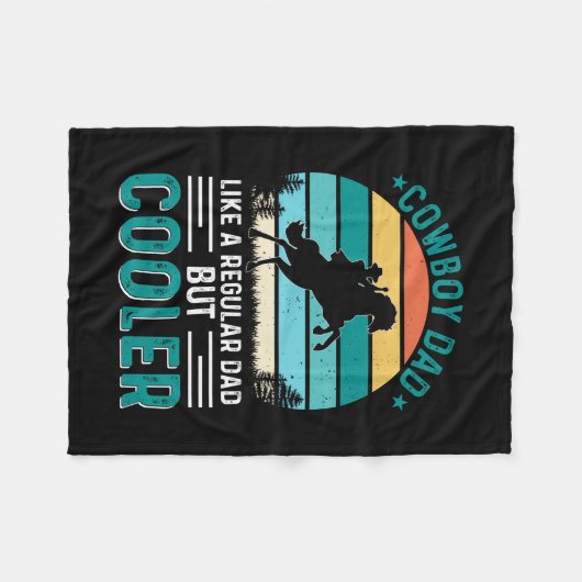 Cowboy-Vater Fleecedecke (Vorderseite (Horizontal))