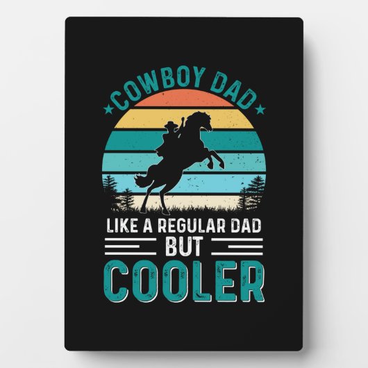 Cowboy-Vater Fotoplatte (Vorderseite)