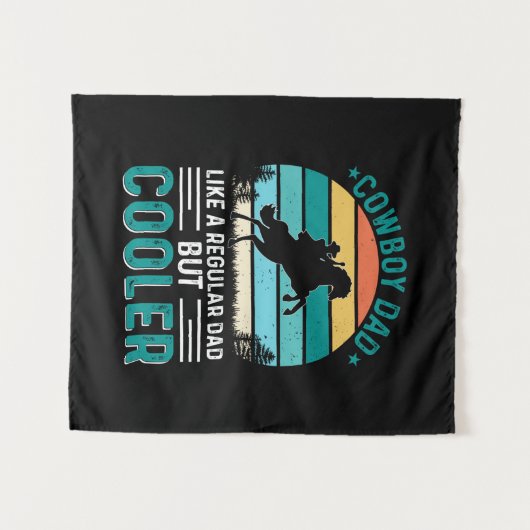 Cowboy-Vater Wandteppich (Vorderseite (Horizontal))