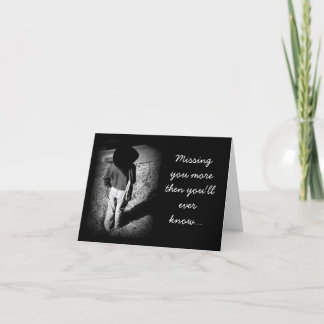 Cowboy vermisst Sie Anmerkungskarte Karte