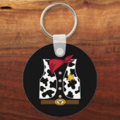 Cowboy Vest Western Sheriff Costume Cool Easy Hall Schlüsselanhänger (Vorderseite)