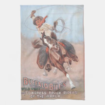Cowboy-Vintageposter-Küchentücher