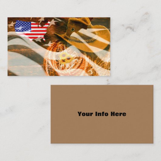 Cowboy Visitenkarte (Vorne/Hinten)