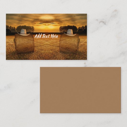 Cowboy Visitenkarte (Vorne/Hinten)