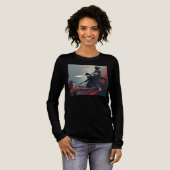 Cowboy vs. Female Ninja Tri-Blend Shirt (Volle Vorderseite)