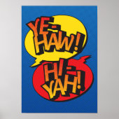 Cowboy vs Ninja Pop-Art primär Poster (Vorne)