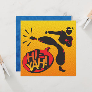 Cowboy vs Ninja Pop-Art - Primärfarben Karte