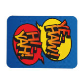 Cowboy vs Ninja Pop Art - Primärfarben Magnet (Horizontal)