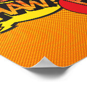 Cowboy vs Ninja Pop-Art - Primärfarben Poster (Ecke)