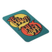 Cowboy vs Ninja Pop Art - Retro Magnet (Rechte Seite)