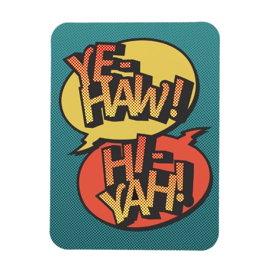 Cowboy vs Ninja Pop Art - Retro Magnet (Vertikal)