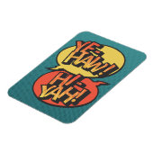 Cowboy vs Ninja Pop Art - Retro Magnet (Linke Seite)