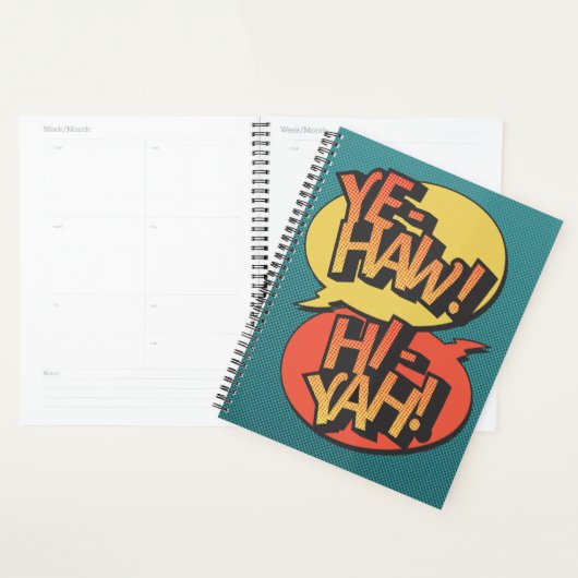 Cowboy vs ninja pop art - retro planer (Anzeige)