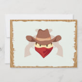 Cowboy - Wählen Sie die Hintergrundfarbe Einladung (Rückseite)