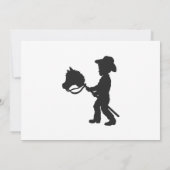 Cowboy - Wählen Sie die Hintergrundfarbe Einladung (Rückseite)