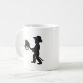 Cowboy - Wählen Sie die Hintergrundfarbe Kaffeetasse (Vorderseite Links)