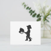 Cowboy - Wählen Sie die Hintergrundfarbe Postkarte (Stehend Vorderseite)