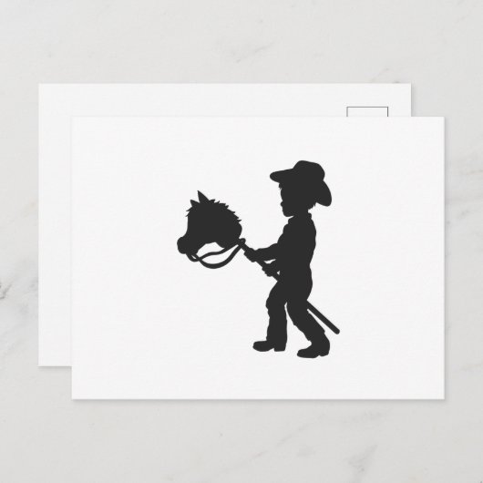 Cowboy - Wählen Sie die Hintergrundfarbe Postkarte (Vorne/Hinten)