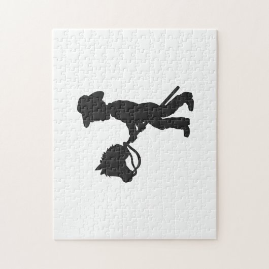 Cowboy - Wählen Sie die Hintergrundfarbe Puzzle (Vertikal)