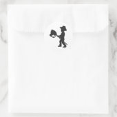 Cowboy - Wählen Sie die Hintergrundfarbe Runder Aufkleber (Tasche)