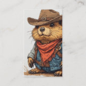 Cowboy-Waldmurmeltier Visitenkarte (Vorderseite)