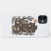 Cowboy-Waschbär Lustiger Western Case-Mate iPhone Hülle (Rückseite (Horizontal))