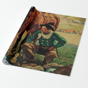 Cowboy Watering Seines Pferdes durch NC Wyeth Geschenkpapier