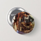 Cowboy Watering Seines Pferdes durch NC Wyeth, Vin Button (Vorne & Hinten)