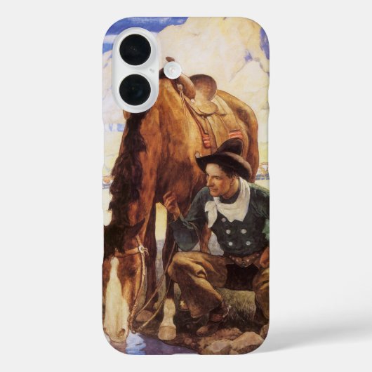 Cowboy Watering Seines Pferdes durch NC Wyeth, Vin Case-Mate iPhone Hülle (Rückseite)